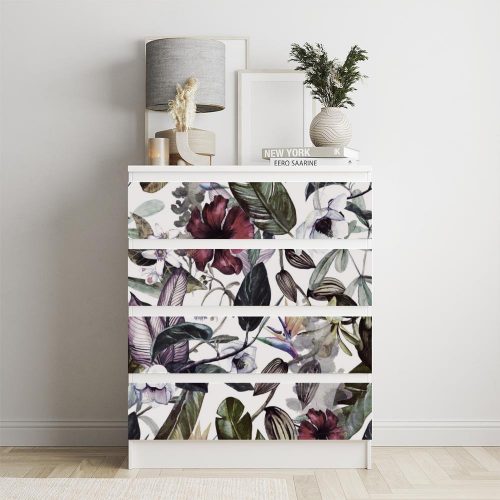 IKEA MALM bútormatrica - trópusi orchideák