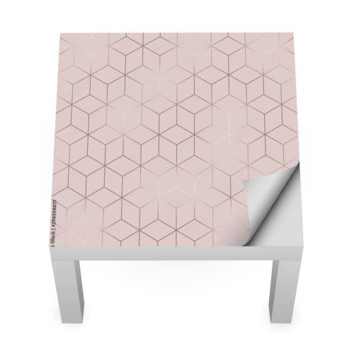 IKEA LACK asztal bútormatrica - rózsaszín hexagonok