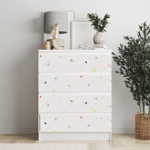 IKEA MALM bútormatrica - színes firkák