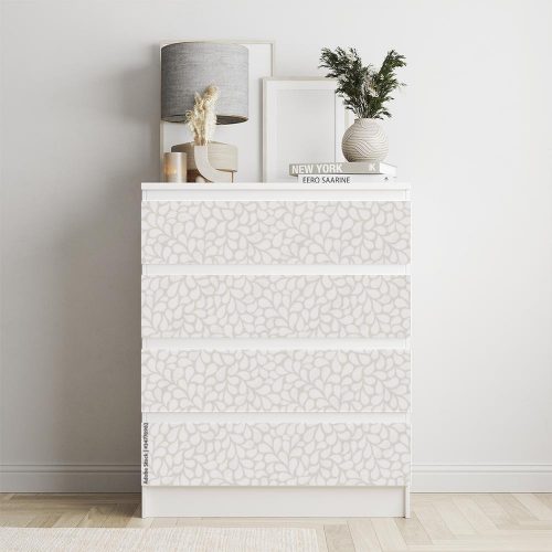 IKEA MALM bútormatrica - szürke minimalista levelek