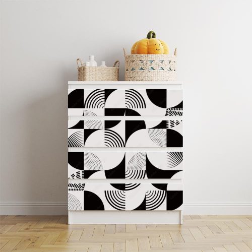 IKEA MALM bútormatrica - art deco körök