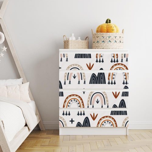 IKEA MALM bútormatrica - boho stílusú szivárvány