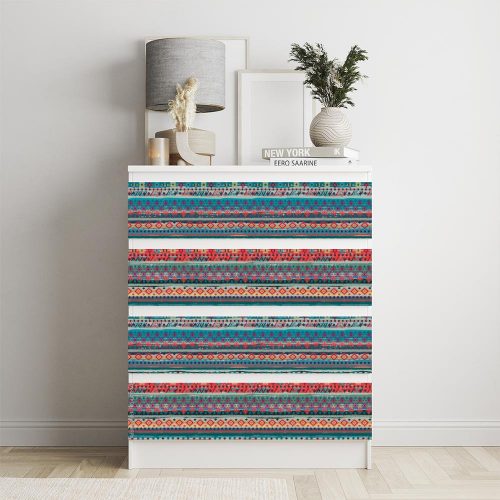 IKEA MALM bútormatrica - boho csíkok