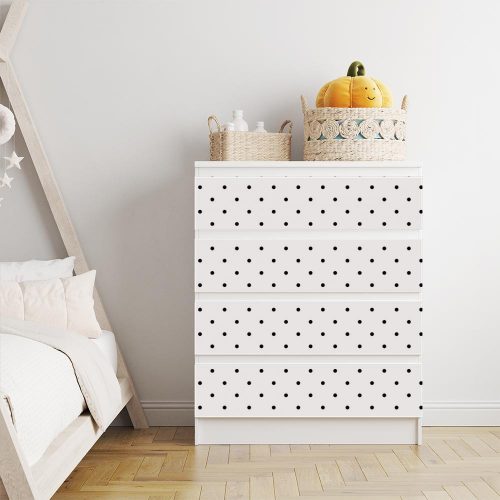 IKEA MALM bútormatrica - fekete pöttyök